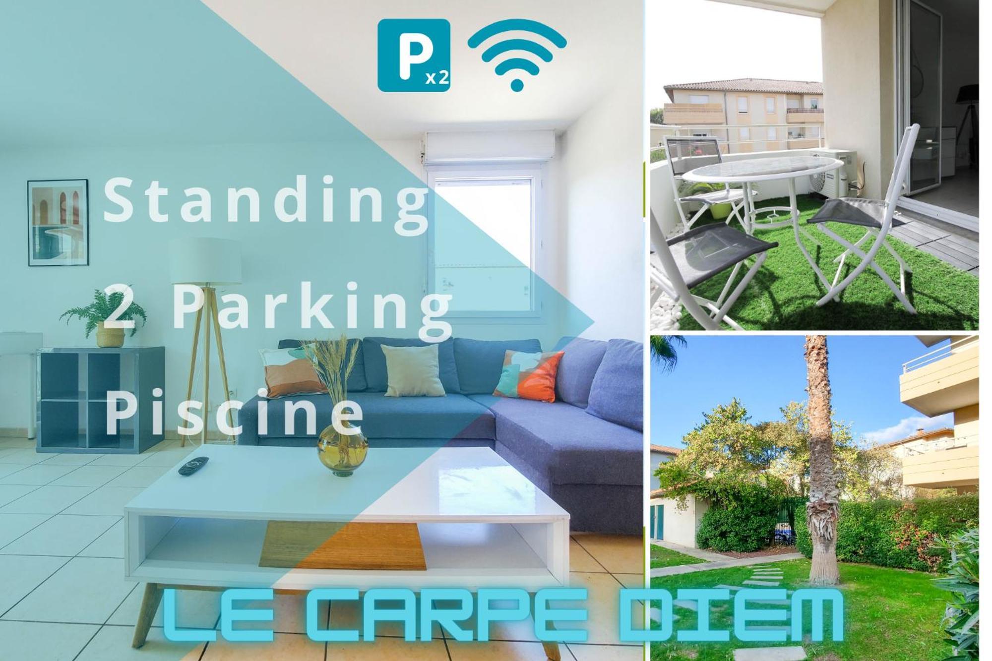*Le Carpe Diem, Appartement 2 Chambres, Piscine, 2 Parking, Clim* Montpellier Buitenkant foto